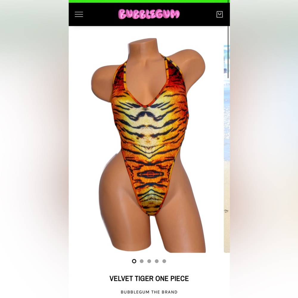 Tiger Print One-Piece bodysuit/swim